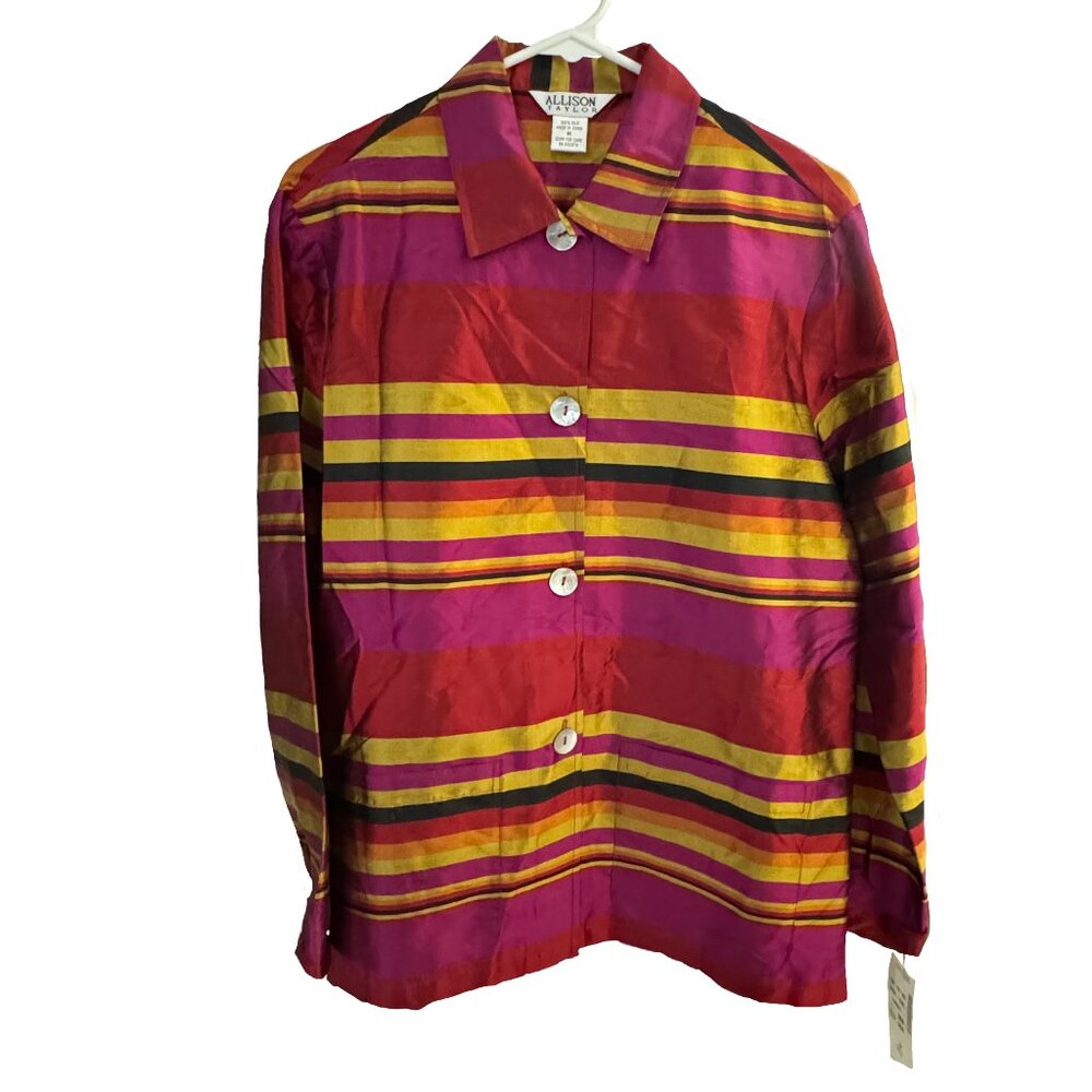 Allison Taylor 100% Silk Top Size M NWT